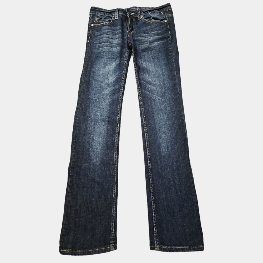Vigoss The New York Boot Low-Rise Dark Wash Backflap Pockets Jeans Size 26